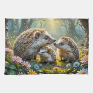Toalla de cocina de la familia Hedgehog