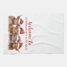 Toalla de cocina de la familia Highland Cow