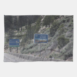Toalla de cocina de la frontera entre California y