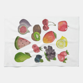 Toalla de cocina de la fruta de la acuarela