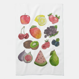 Toalla de cocina de la fruta de la acuarela