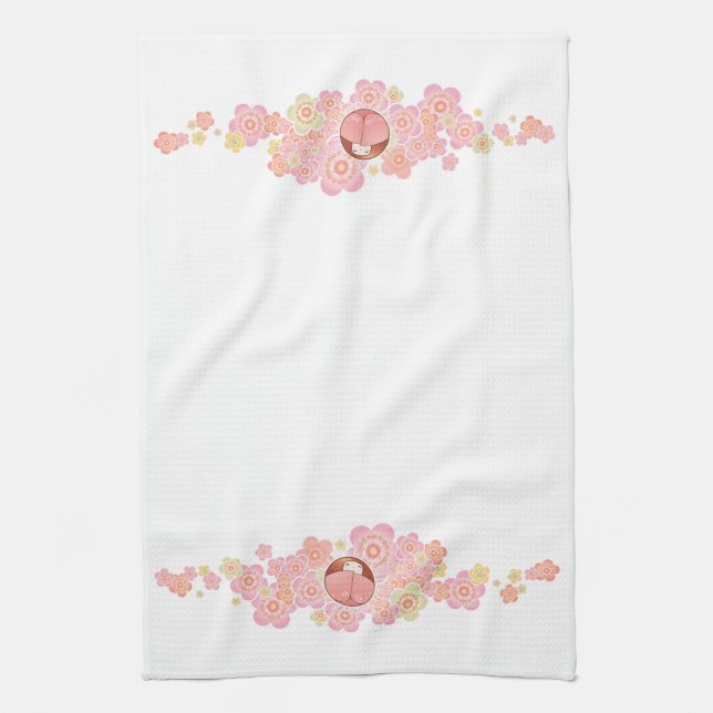 Toalla de cocina de la muñeca de Kawaii (Vertical)