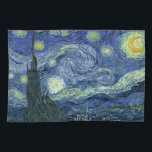Toalla de cocina de la noche estrellada de Vincent<br><div class="desc">Toalla de cocina de la noche estrellada de Vincent van Gogh.  Hace un regalo único y duradero para cualquier amante de Van Gogh.</div>
