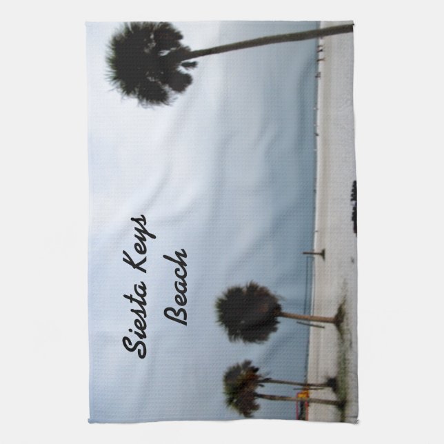 Toalla de cocina de la playa de Siesta Keys, Flori (Vertical)