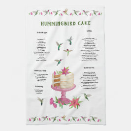 Toalla de cocina de la receta del Hummingbird Cake