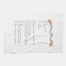 Toalla de cocina de la receta del pan italiano