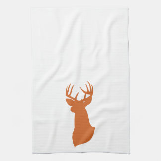 Toalla de cocina de la silueta de los ciervos el |