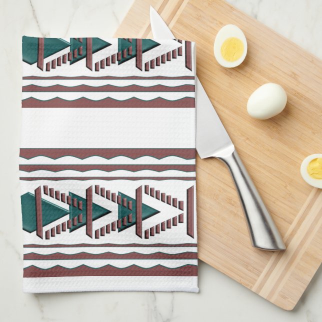Toalla de cocina de la tapicería del sudoeste (Doblado Cuarto)
