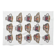 Toalla de cocina de la taza de té