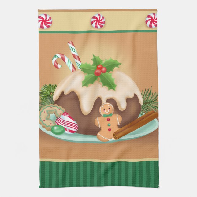 Toalla de cocina de la torta del navidad (Vertical)
