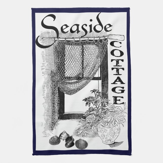 toalla de cocina de la ventana de la cabaña de la (Vertical)