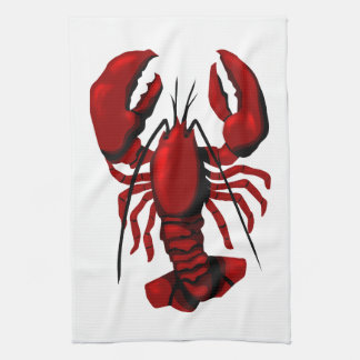 Toalla de cocina de langosta roja