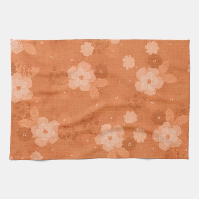 Toalla de cocina de las flores de otoño (Horizontal)