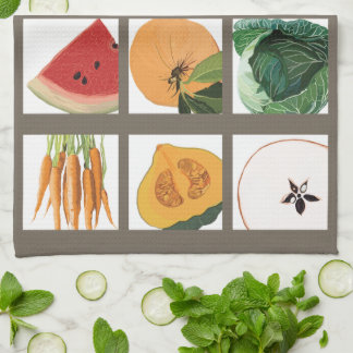 Toalla de cocina de las frutas y verduras de la