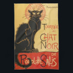 Toalla de cocina de Le Chat Noir<br><div class="desc">Toalla de cocina de Le Chat Noir. Poster del cabaret a partir de 1896. El poster de Le Chat Noir de Theophile Steinlen es uno de los anuncios más icónicos del nouveau del arte de toda la hora. El trabajo ofrece un gato negro que se coloca orgulloso con los ojos...</div>