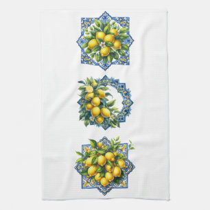 Toalla de cocina de limones mediterráneos