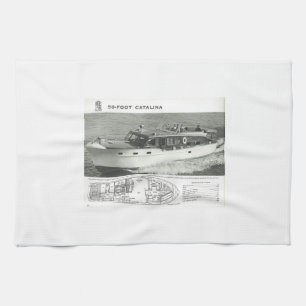 Toalla de cocina de los barcos de Catalina del