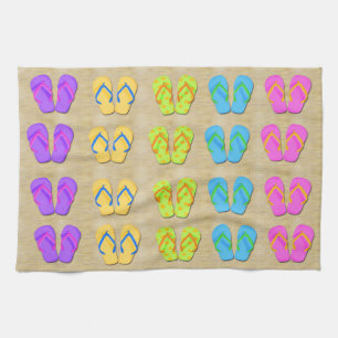 Toalla de cocina de los flips-flopes