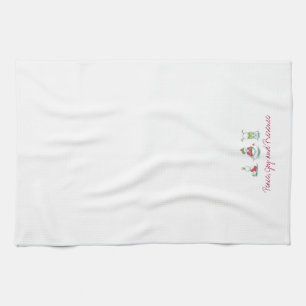 Toalla de cocina de los muñecos de nieve de la