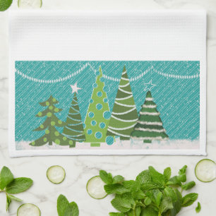 toalla de cocina de lote de árbol de Navidad
