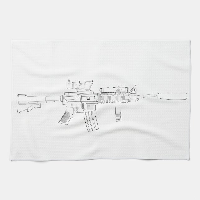 Toalla de cocina de M4 SOPMOD (Horizontal)