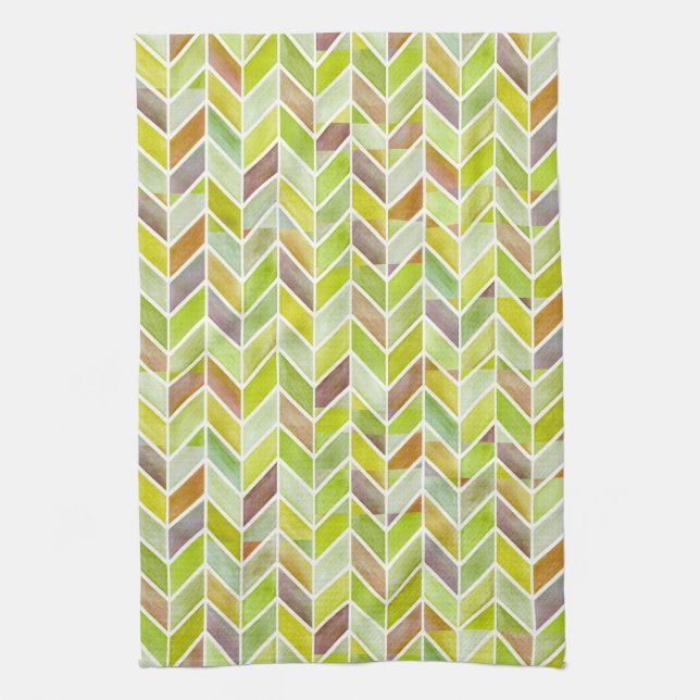 Toalla de cocina de madera de Citron Chevron (Vertical)