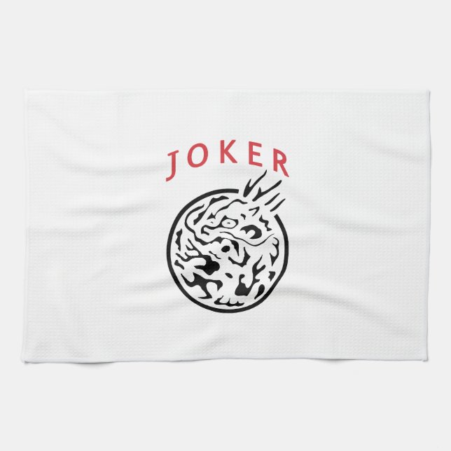 Toalla de cocina de Mah Jongg Joker (Horizontal)