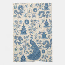 Toalla de cocina de Mahjong Toile impresionante