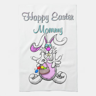 Toalla de cocina de mami feliz de Pascua