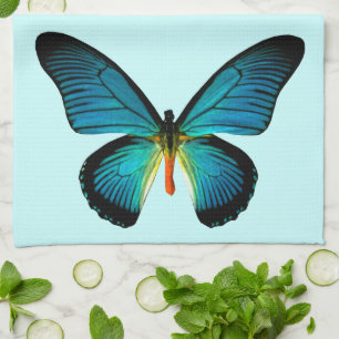 Toalla de cocina de mariposa azul