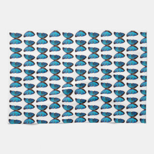 toalla de cocina de mariposa de alas azules