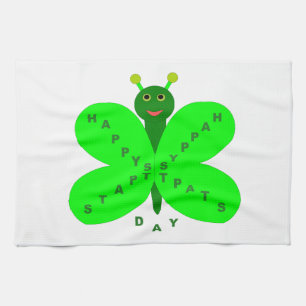 Toalla de cocina de mariposa del día de Saint Patr