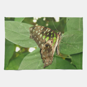 Toalla de cocina de mariposa verde tropical irland