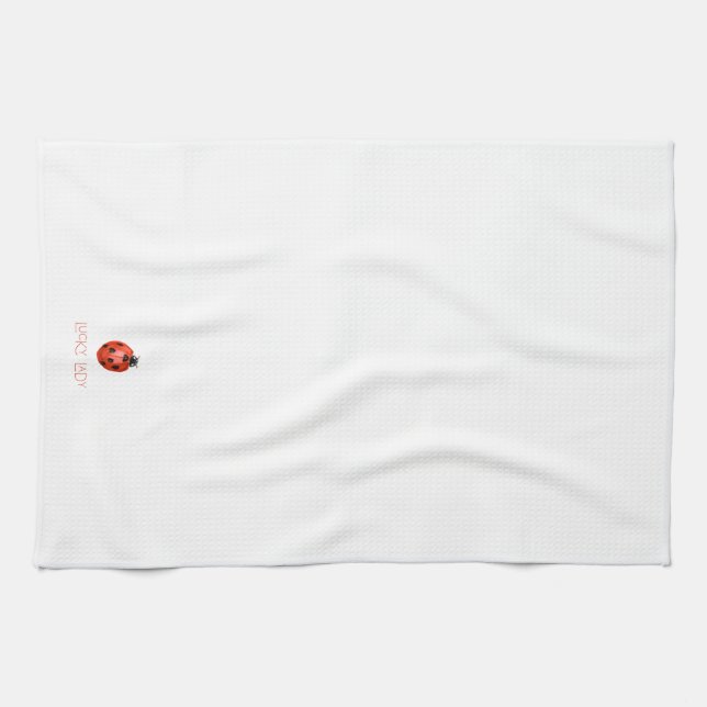 Toalla de cocina de mariquita "Dama afortunada" (Horizontal)