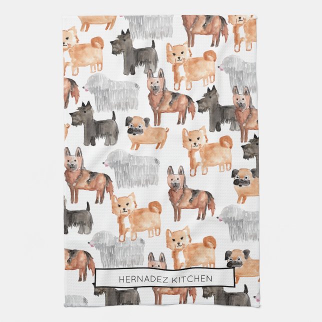 Toalla de cocina de mascota de perro (Vertical)