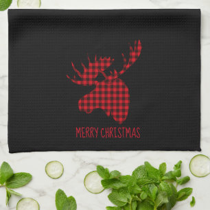 Toalla de cocina de merry Christmas Moose