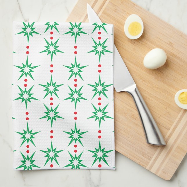 Toalla de cocina de Mid Mod Garland (Doblado Cuarto)