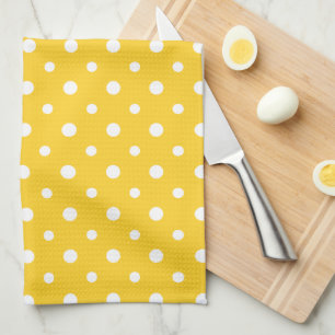 Toalla de cocina de moda: Polkas gigantes blancos 
