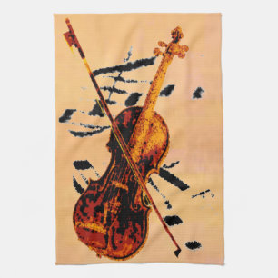 Toalla de cocina de MoJo estadounidense violín