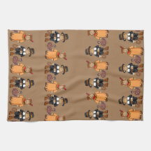 Toalla de cocina de mono/peregrino/indio/turco