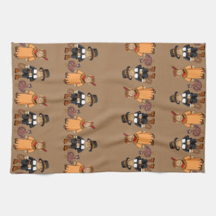 Toalla de cocina de mono/peregrino/indio/turco