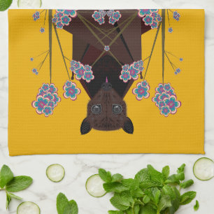 Toalla de cocina de mostaza de Fox Flying