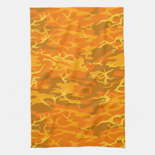 Toalla de cocina de naranja Camo