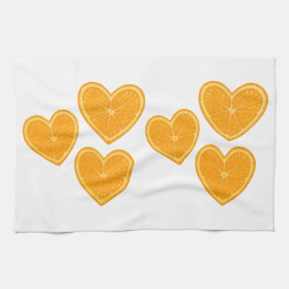 Toalla de cocina de naranja con forma de corazón –