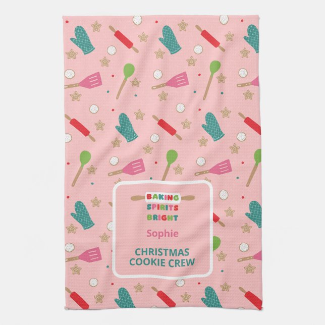 Toalla de cocina de Navidad Baking Spirits Bright (Vertical)
