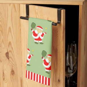 Toalla de cocina de Navidad de pickleball