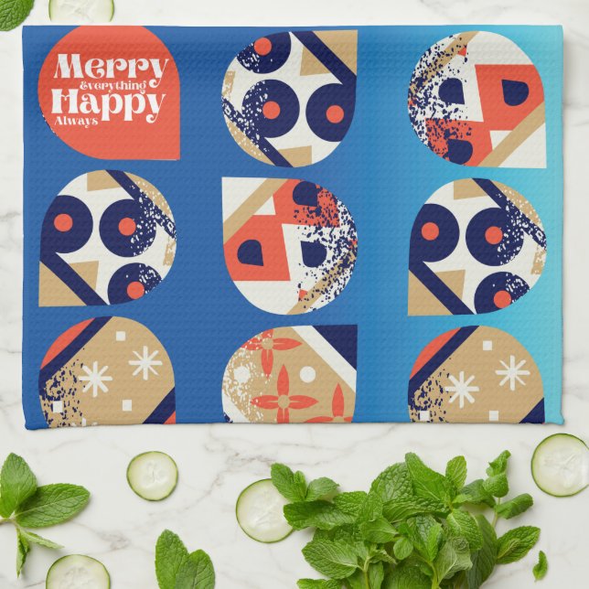 Toalla de cocina de Navidad moderna y audaz (Doblado)