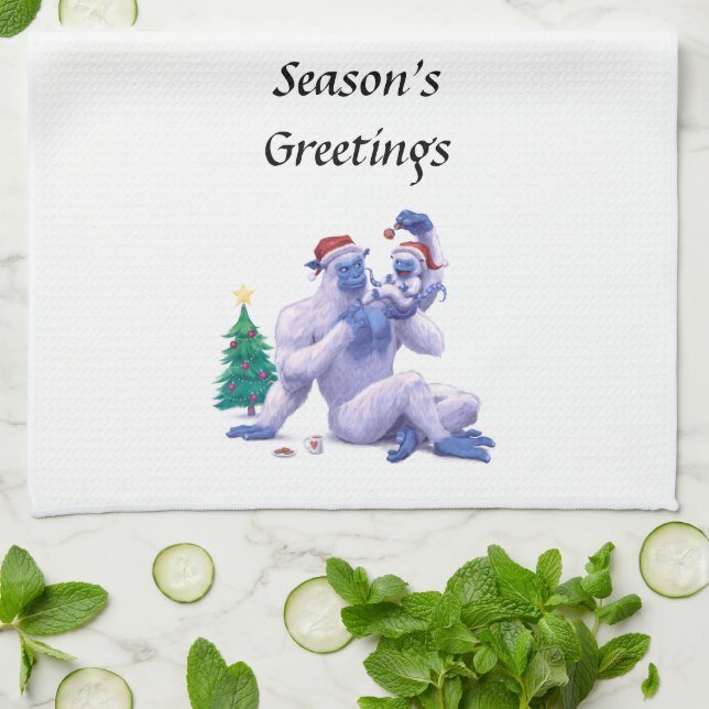 Toalla de cocina de Navidades Craig y Ellie (Doblado)