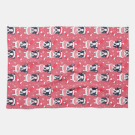 Toalla de cocina de Navidades de Bulldog de Franci