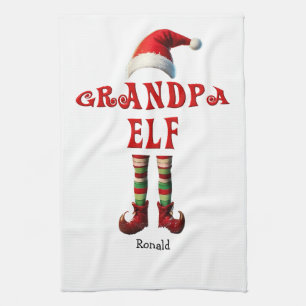 Toalla de cocina de Navidades elfo del abuelo pers